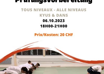 Kyu/Dan Prüfungsvorbereitungsseminar, Biel, 06.10.2023