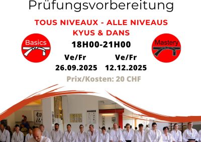 Kyu/Dan Prüfungsvorbereitungsseminar, Biel, 26.09.2025