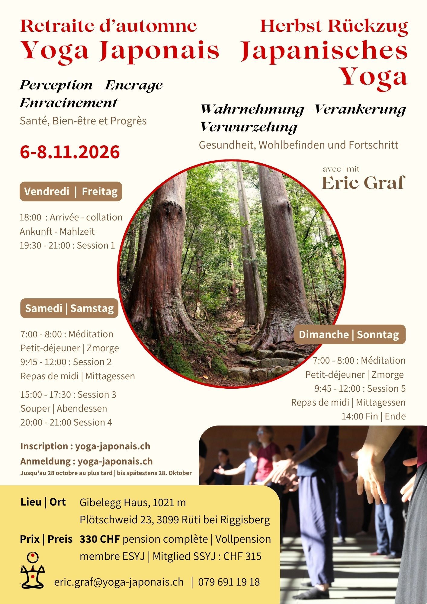 Affiche_Retraite yoga automne 2026 Japanisches Yoga